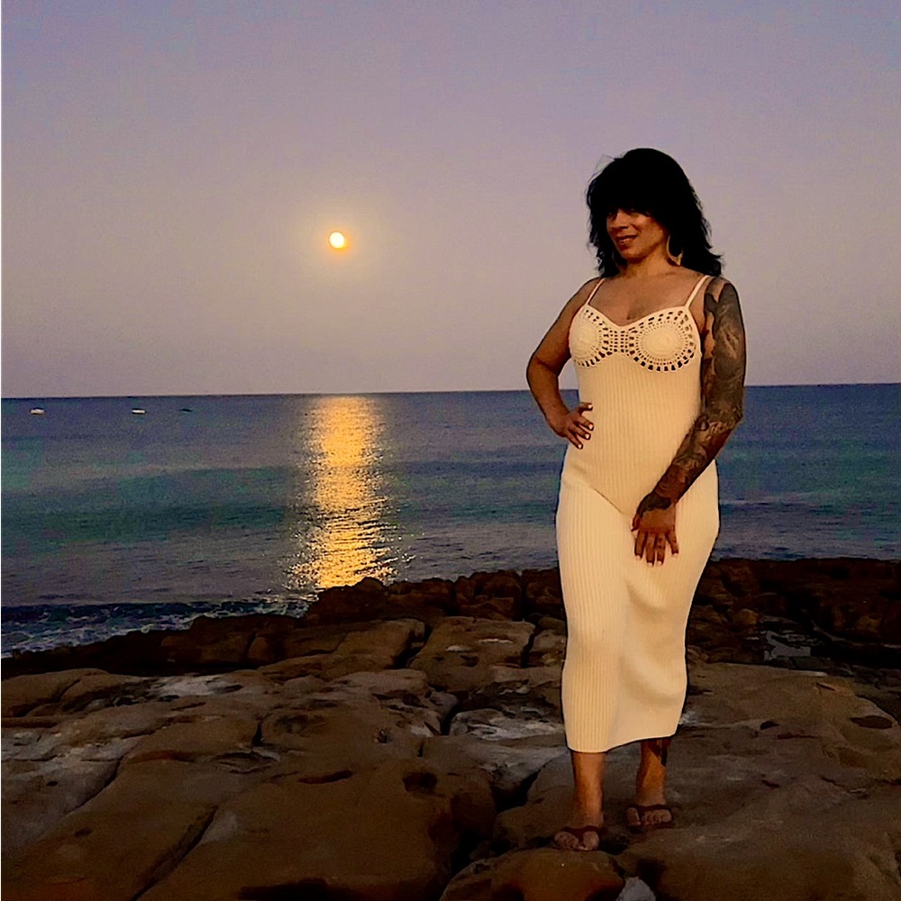 vacation 👗 dress cream white